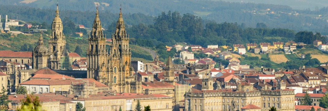 Das Stadtbild von Santiago de Compostela.